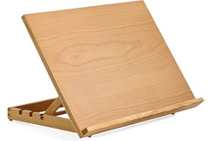 Quickdraw A3 Art & Craft Workstation Wooden Desktop Drawing Board Artist Adjustable Table Easel,brown