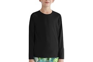 Valcatch Boy's Girls UPF 50+ Sun Protection Shirts Long Sleeve Swim Rash Vests Kids Teens Fishing Hiking Shirt Quick Dry Athletic Performance Active T-Shirt Running Gym Workout Tee Tops
