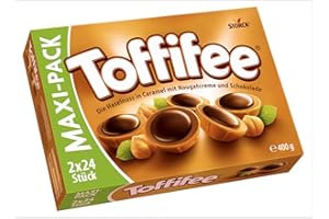 ‎TOFFIFEE Toffifee – 1 x 400g Maxi-Pack – Haselnuss in Karamell mit Nougatcreme und Schokolade