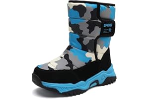 CERYTHRINA Enfant Bottes de Neige Garçon Filles Hiver Chaussures Chaud Botte Hiver Pour D'hiver Fourrure Chaudes Souple Fourrée Doublé Antidérapant Sole Étanche Bottes de Neige