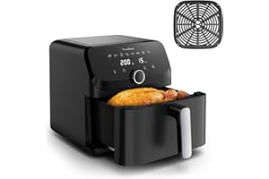 Moulinex Easy Fry Mega, Freidora de aire XL 7,5 L, 8 Programas automáticos, Diseño Compacto, Cocina hasta 8 raciones, Ahorro de energía y tiempo, Piezas aptas lavavajillas, EZ8558F0