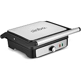 Sinbo SSM-2590 Inox Izgara ve Tost Makinesi, 2000 W, 180&deg; A&ccedil;ılabilir G&ouml;vde, Al&uuml;minyum Plaka, 6 Dilim Kapasite