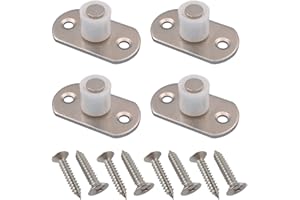 DEEKOUDT 4 Piece Sliding Barn Door Nylon Guide Wheel, Floor Guide Roller Bracket Roller Guide for Furniture Hardware, Moving Doors, Glass Sliding Doors and Aluminium Doors.