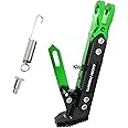 Motorcycle Universal Kickstand Adjustable Modified CNC Aluminum Alloy Adjustable Tripod Holder Kickstand Foot Side Support Stand Motor Scooter Motorbike Motocross Electric Dit Pit Bike （Red) (Green)