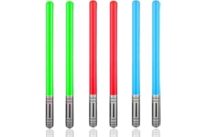 Zhlearda 6 Pièces Gonflable Ballon Light Sabre Bâton, Sabres Laser Gonflables, Sabre Laser Ballons, Sabre Laser Gonflable Enfants, Sabre Bâton pour Fête Fournitures Parti Faveurs Ballons 3 Couleur