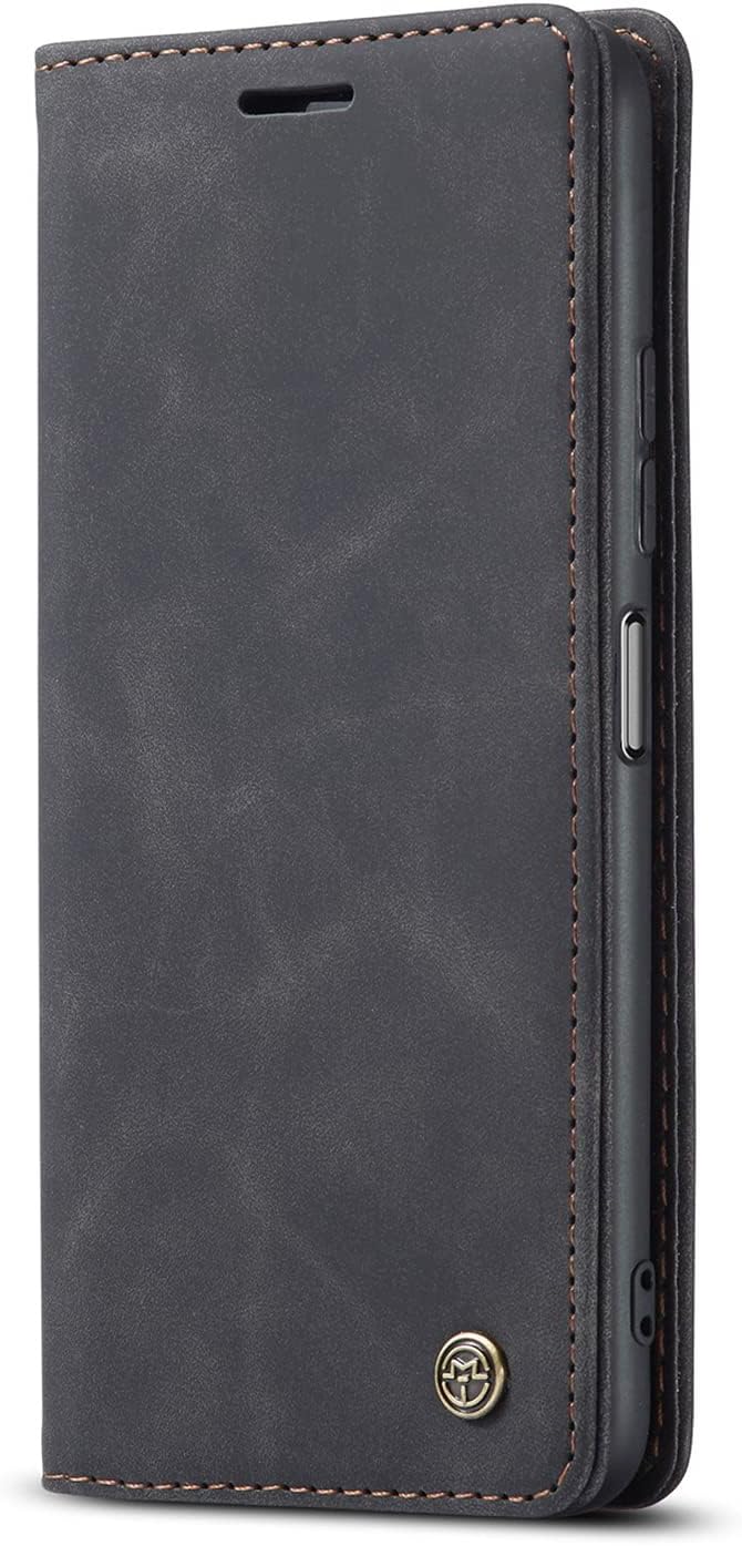 JMstore Funda Compatible con Xiaomi Redmi Note 10 Pro, Magnético Carcasa Funda Móvil Billetera Cuero Funda con Tapa Libro Caso Soporte Plegable (Negro)