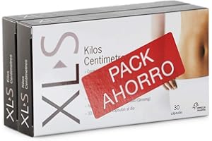 XLS Medical Kilos Centímetros Pack Ahorro, Potente adelgazante, Pastillas para Adelgazar Muy Rapido, Quema Grasas Adelgazante Mujer y Hombre, Inhibidor de Apetito y Ansiedad, 60 comprimidos