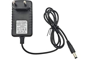 JZK Adaptateur d'alimentation 12.6 V 1 A pour Pistolet de Massage, Adaptateur de Chargeur de Pistolet de Massage 12.6 V de Remplacement, Chargeur d'alimentation convertisseur