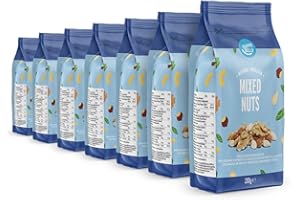 ‎HAPPY BELLY Amazon-Marke: Happy Belly Gemischte Nüsse, Ungesalzene, 200g (7er-Pack)