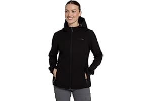Mountain Warehouse Exodus Womens Softshell Jacket - Breathable, Adjustable, Water & Wind Resistant Ladies Coat - For Autumn, Winter, Walking, Everyday wear