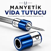 (1 Adet) Mıknatıslı Vida Tutucu Halka 1/4 İn&ccedil; 6,35 mm Bits U&ccedil; Matkap Tornavida Vidalama Aparatı