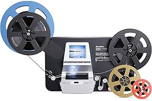 DIGITPRO Super 8 Film Scanner, Converts Film in Digitales Video(3", 5", 7" und 9" Super 8/8 mm) MovieMaker, Super 8 Digitalisieren, mit 32 GB Speicherkarte und 2,4" LCD