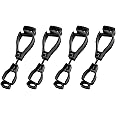 RoxNvm Glove Clips, Glove Clip Holder, 4 PCS Glove Grabber Clip Safety Work Glove Clip Glove Keeper, Glove Clamp Grabber Catcher Labor Glove Holder Guard Work Safety Clip for Work Gloves (Black)