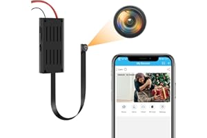 HGYGHO Telecamera Spia WiFi, 1080P DIY Wireless Mini Telecamera Nascosta, Piccole Videocamere di Sicurezza con App Nanny Cam Movimento Attivato Avvisi Sorveglianza Segreta con Batteria per Interni