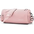 SZSYCN Gym Duffle Bag with Shoe Compartment for Men Women Fitness Holdall Barrel Sports Bags Swimming Yoga Badminton Tennis Luggage Weekender Light Weight Dry&Wet Bags Pink