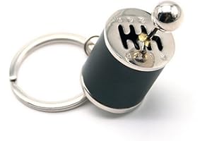 cigemay Keychain Gadgets, Key Chain Ring Toy Keychain Gear Shifter Keychain, Auto Part Model Metal Keychain Mini Keychain Auto Part Model, for Your Car Keys for(black)