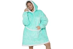 JOREAY Bluza z kapturem oversize – Polar do noszenia, koc dla kobiet i mężczyzn, dla dorosłych, puszysta, duża, wygodna bluza z kapturem