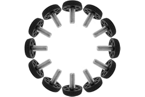 sourcing map M10 x 25 x 35mm Screw on Leveling Feet Adjustable Leveler Floor Protector for Home Furniture Desk Table Sofa Leg 12 Pack