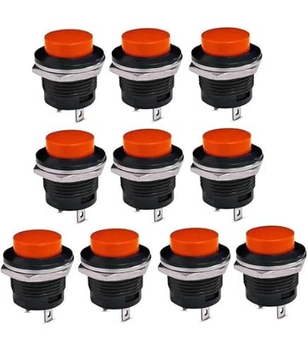 Lot De 5 Boutons Poussoirs Momentanés Carrés 12V - 12 Mm, SPST, Réinitialisation Automatique - Pour Tableau De Bord Voiture