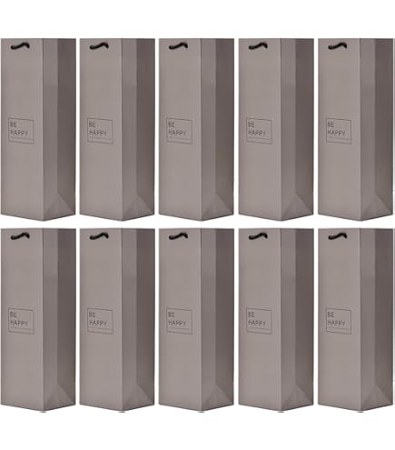 AKOLAFE 30 STKS Kraft Papier Wijn Gift Bag Fles Gift Bags Bulk Goedkope Zwarte Wijn Zakken Gift Multipack Fles Zakken voor Wijnfles Wijnzak met Gedraaide Handgrepen voor Kerstmis, Bruiloft, Feest