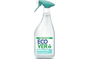 Ecover Glass Cleaner Spray, Window And Stainless Steel Glass Spray, Fresh Green Tea & Grapefruit Scent, Pack of 1, 1 x 500ml