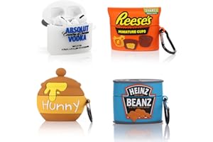 (4Pack) Etui na AirPods Pro 2 generacji/1 generacji (2022/2019) z karabinem, XMBYGY Słodkie Silikonowe Etui z Rysunkiem w Stylu Komiksowym, Ochronne Pokrowce do Ładowania dla Chłopców i Dziewcząt (RES