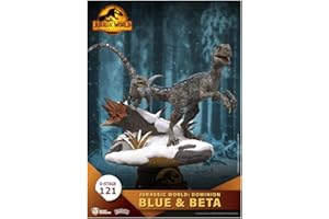 BEAST KINGDOM Jurassic World : Le Monde d'après D-Stage PVC Diorama Blue & Beta 13 cm