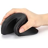 Wireless Bluetooth Ergonomic Mouse, Jelly Comb 2.4G Wireless + Bluetooth 4.0 Dual-Mode Vertical Mouse with 3 Adjustable DPI (