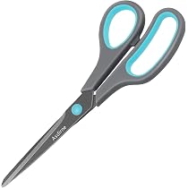 Asdirne Scheren-Set 4-tlg. Mit Teflon-Beschichtung – Größen 25,4/21,6/15,2/12,7 Cm, Blau/grau