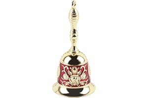 BONGSHAKALAKA Campanillas De Metal Campana De Navidad De Papá Noel Campana De Escuela Llamada Fuerte Campana De Servicio Campana De Mano Campana De Cena para Restaurante, Hotel, Cocina, Bar y Papá Noel