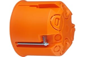 F-Tronic Prise pour Mur Creux, 61 mm de Profondeur, Orange, Rue, lot de 25 pièces