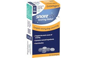Snoreeze Anti-Snoring Lozenges - for Dry Mouth Snoring Relief, Naturally Tones & Lubricates Soft Tissues - Use with Mobile App to Stop Snoring - Pack of 16, Mint Flavour