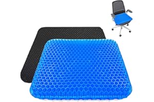 Deyikeji Gel Sitzkissen,orthopädisches sitzkissen für Auto, Büro- & Rollstuhl,Cool & Atmungsaktiv Hochelastisches Stuhlstützkissen Entlastet Hüftmüdung