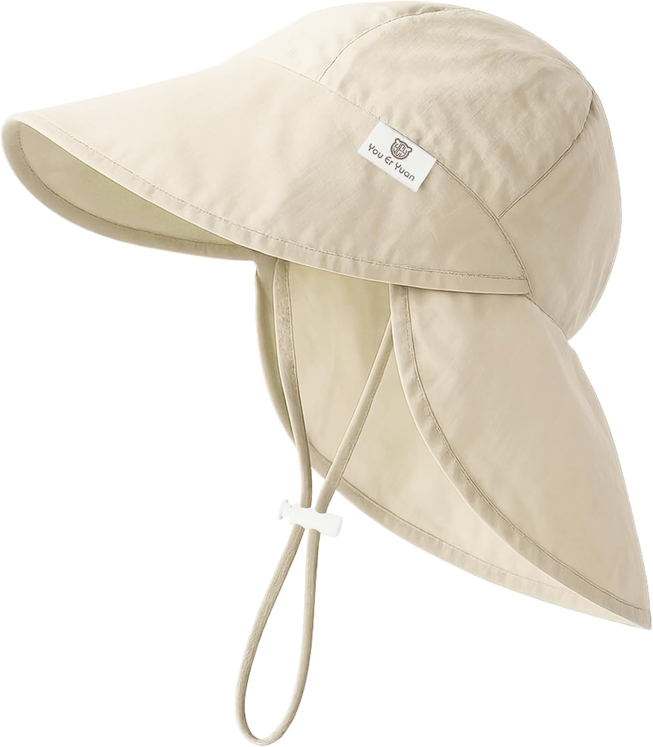 RoxNvm Gorro Filtro UV Bebe, Gorros Proteccion UV Bebe Algodón (Beige)