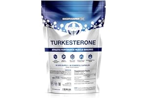 BIOPHARM-X Strongest Legal Turkesterone Supplement (500mg / 60 Capsules) Pure Turkesterone Extract - Muscle Growth & Strength Body Building Supplement