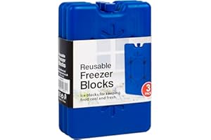 Albert Austin Reusable Ice Packs (Set of 3) – Slim Long Lasting Thermos Freezer Block Freeze Boards Gel, Ice Bricks, Cool Blocks for Cool Box, Lunch Box, Cool Bags, Picnic, Air Cooler, Ice Boxes