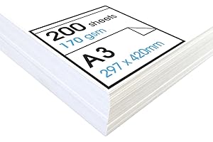 Artway Studio - A3 Kartuschenpapier zum Zeichnen - Ideal für Trockenkunst Anwendungen - 170gsm - A3 (200 Blätter)