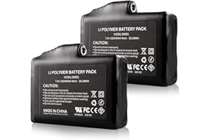 BE-TOOL 2 Pack Rechargeable Lithium Polymer Battery - Replacement Batteries for Heated Gloves Socks Jacket Hats, 7.4V 2200mAh