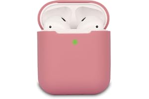 KOKOKA Custodia in Silicone Compatibile con AirPods 2 Custodia, Silicone Protettiva Case Cover per Airpods 2, LED Anteriore Visibile, Bean Pink