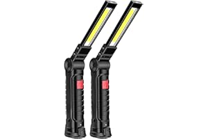 BOTEWO Lámpara LED de Taller Con Batería: Lámpara de Inspección COB, Linterna de Mano Con Imán y Gancho, 5 Modos de Luz, Giratorio 360° Para Reparación de Coches, Talleres
