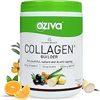 OZiva Plant Based Collagen Builder ( With Vitamin C, Biotin, Silica & Bamboo Shoot) for Anti-Aging Beauty, Skin Repair…