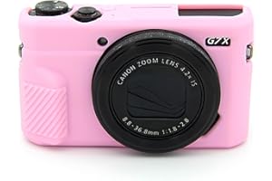 Easy Hood Etui na aparat, lekkie, miękkie etui ochronne, etui podróżne, obudowa aparatu do Canon PowerShot G7X Mark II/G7X Mark III DSRL kamera różowa