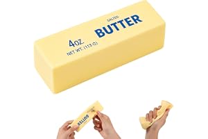 kotron Butter Squeeze Toy, Butter Stick Toys Slow Growth Relax PU Material for Office School Anxiety Relief and Decompression (Light Yellow)