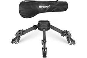 NEEWER Photography Tripod Dolly, Quick Lock Release Camera Dolly with 2" Rubber Wheels, Telescopic Legs, Handle & Bag, 33lb Heavy Duty for DSLR Cameras Camcorder Photo Video Recording, TS009