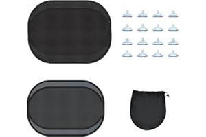 ATAerwoo Car Window Shades for Baby(4 Pack), Automotive Sun Protection from UV,Sun Shade for Car Window for Kids,Window Sunshades with 16 Suction Cups for Most Vehicles(20" x 12"+21" x 14")