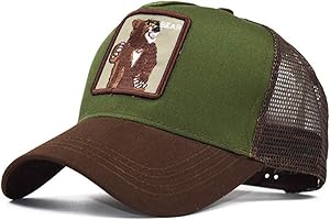 BONFOR Gorras de Hombre Animales Respirable, Gorra Hombre Mujer Beisbol Bordado Verano Unisex Adulto