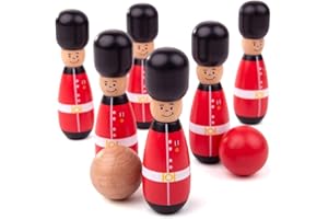 Bigjigs Toys Wooden Guardsman Skittles - Tabletop Games