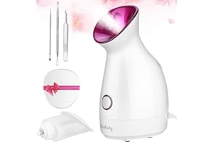 Wolady Susana Vaporizador Facial Térmico Blanco para Sauna y Spa, Spray Nano Ionic, Humidifier Steamer, Limpieza Profunda de Poros y Espinillas, Polipropileno, Hidratante