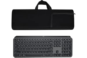AF-WAN Tragbare, stoßfeste, wasserdichte, staubdichte Neopren-Tastatur-Maus-Tasche/Hülle/Koffer Perfekt für Logitech MX Keys Advanced Wireless Illuminated Keyboard