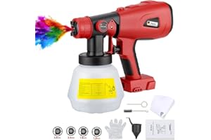 Bezprzewodowy opryskiwacz do malowania kompatybilny z baterią litową Milwaukee M18 18 V, pistolet natryskowy Hipoke HVLP do ogrodzeń, tarasów, sufitów, mebli domowych
